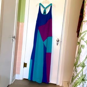 Lane Bryant Sleeveless dress with chiffon overlay